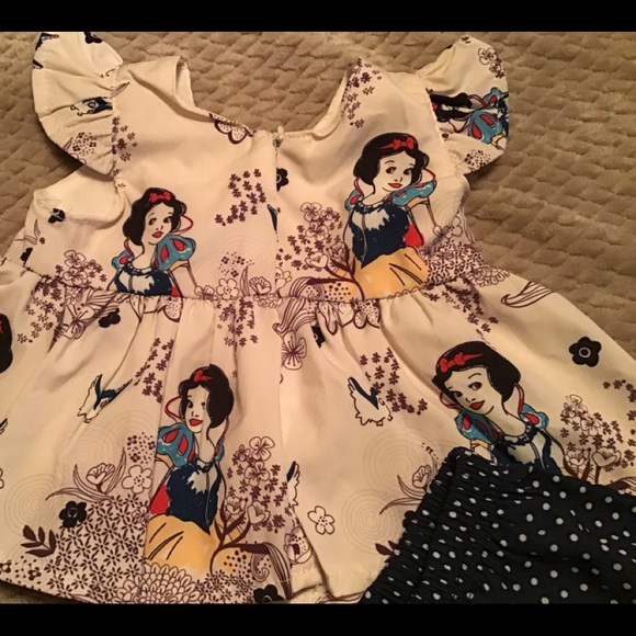 Baby girl 3-6m Snow White set ruffle sleeve new - Picture 5 of 5